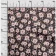 thumbnail image 2 of oneOone Tissu Polyester Spandex Marron Floral Rétro Projets de Couture Tissu Imprimé au Mètre 56 Pouces de Large, 2 of 5