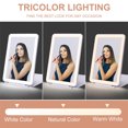 thumbnail image 2 of ODOMY Folding Travel Mirror,Lighted Makeup Mirror with 80 LEDs 3 Colors Light Modes Dimmable Touch Screen USB Rechargeable Cosmetic Mirror, 2 of 10