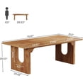thumbnail image 2 of Tribesigns 70.9" Modern Executive Desk, Wood Office Computer Desk for Home Office, Rustic Brown, 2 of 5