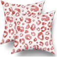 thumbnail image 1 of Red Grey Leopard Print Pillow Covers 16X16 Inch Watercolor Gray White Cheetah Decorative Pillow Cases Animal Square Throw Pillow Case Set of 2 Home Decor For Sofa Living Room Bedroom Bed Cushion, 1 of 5