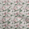 thumbnail image 1 of oneOone Velvet Dusty Green Fabric Floral & Leaves Sewing Craft Projects Fabric Prints By Yard 58 Inch Wide, 1 of 5