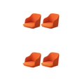 thumbnail image 3 of ZheElen Lot de 2/lot Housses de Chaise Installation Rapide pour Mise à Niveau Instantanée de la Pièce Polyester Haute Élasticité Housse de Chaise Courbée Extensible orange 2Ensemble, 3 of 6