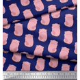 thumbnail image 3 of Soimoi Rayon Fabric Pig Animal Print Fabric by The Yard 56 Inch Wide, 3 of 3