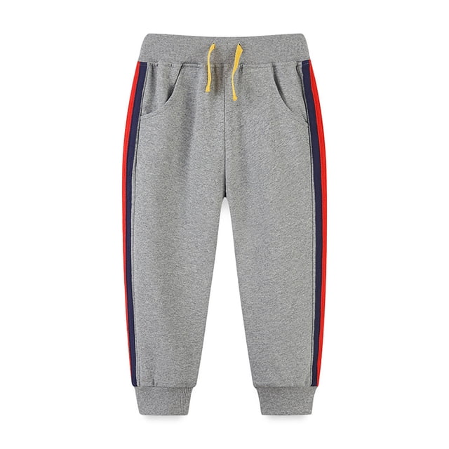 MIASHUI Pantalons de Jogging Décontractés pour Garçons et Filles, Gris, 5-6 Ans