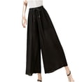 thumbnail image 2 of Meichang Women's Chiffon Loose Wide Leg Pants, Plus Size, Capri, 2 of 6
