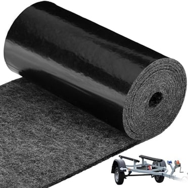 Tapis de Couchette pour Remorque de Bateau - Housses de Tapis Marins 13 Pieds x 12 Pouces 6mm d'Épaisseur avec PVC pour Couchettes de Levage de Bateau 2x4 2x6, Coureurs de Planche de Couchette Rembourrage Tapis Pièces Accessoires pour Ski à Réaction Noir 12 Po*13 Pieds Noir