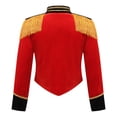 thumbnail image 3 of Aislor Kids Circus Long Sleeve Velvet Tassel Jacket Coat Marching Band Drummer Uniform Red 8, 3 of 7