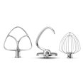 thumbnail image 1 of Stainless Steel Stand Mixer Attachments 3-Piece for KitchenAid Mixer and 4.5-5 Quart Bowl (K45WW 6-Wire Whip, 4.5-5QT Flat Beater, 4.5-5QT Dough Hook, 1 of 7