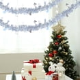 thumbnail image 4 of XYAIYT 6 Pack Pinstripe Pull Flower Ribbon Christmas Tree Christmas Decorations Plastic Reusable Suit Trees Mantels Doorways Parties Weddings Creates Memorable Holiday Ambiance 78.7In Silver, 4 of 6