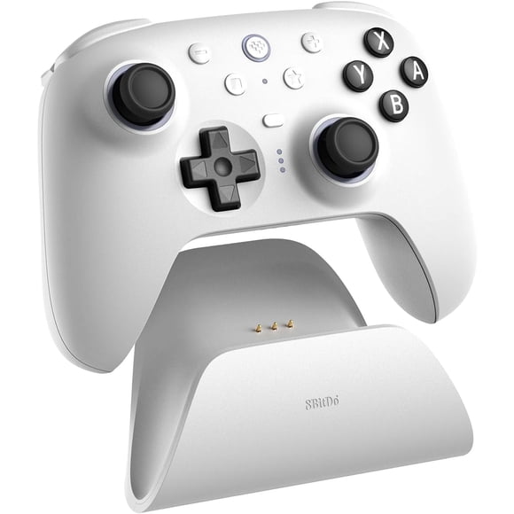 8BitDo Ultimate 2 Bluetooth Controller for Switch/Switch 2 & Windows PC with TMR Joysticks, Switchable Hall Effect/Tactile Triggers, Vibration and Motion Control (White)