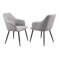 thumbnail image 1 of Chaise de Salle à Manger en Métal Rembourrée - Gris Brouillard, 1 of 5