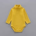thumbnail image 2 of FAIWAD Baby Girl Boy Romper Long Sleeve Turtleneck Jumpsuit Ribbed Button Spring Bodysuit, 2 of 8