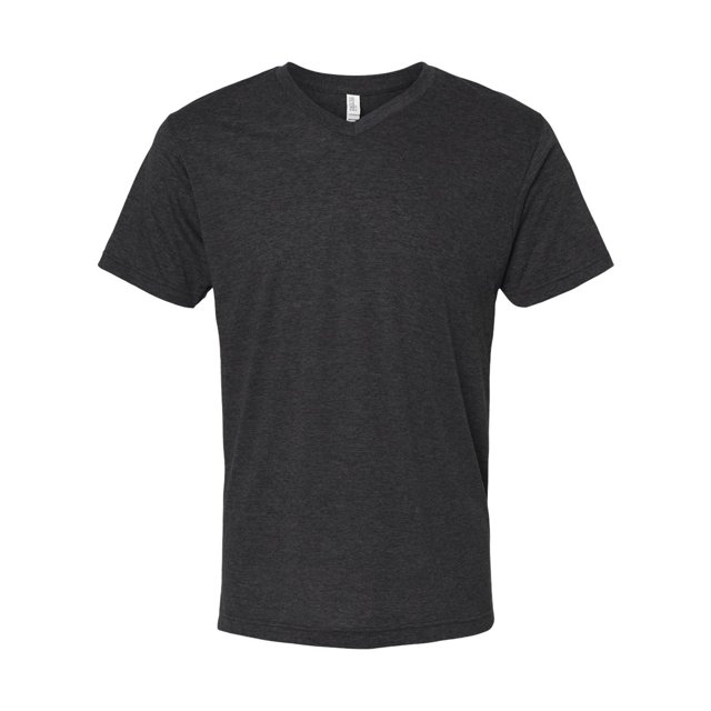 M&O 3543 T-Shirt à Col en V en Mélange de Luxe