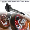 thumbnail image 2 of 10mm Motorcycle Slider Frame Aluminum Alloy Plastic Wheel Fairing Protection Crash Pad Protector Guard 85mm 195mm Bolt Titanium Tone 1 Set, 2 of 7