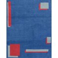 thumbnail image 1 of Ahgly Company Indoor Rectangle Abstract Sapphire Blue Abstract Area Rugs, 3' x 5', 1 of 6