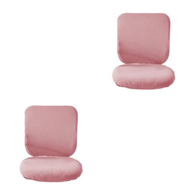 Baohd Computer Chair Cover Swivel Chair Cover Rotating for Chair Pink Backrest + Cushion Cover 2Set