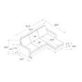 thumbnail image 3 of DHP Cooper Reversible Sectional Sofa, Gray Velvet, 3 of 9