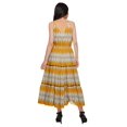 thumbnail image 4 of Moomaya Robe Longue Maxi pour Femmes en Coton Imprimé à Bretelles Spaghetti et Col en V, 4 of 6