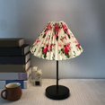 thumbnail image 3 of Korean Style Pleated Lampshade E27 Fabric Lamp Shade Covers Mid Century Cloth Printing, 3 of 7