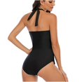 thumbnail image 4 of Maillots de Bain une Pièce pour Femmes, Licou, Contrôle du Ventre, Maillot de Bain avec Ourlet de Couverture, Monokini, 4 of 7