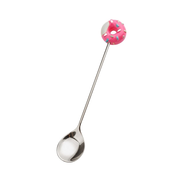 Kitchen Tableware Stainless Steel Sweet Donut Dessert Fork Coffee Spoon And Stirrer, Kitchen Tableware