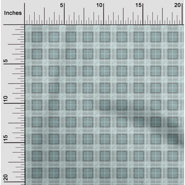 oneOone Polyester Lycra Fabric Tartan Check Print Sewing Fabric BTY 56 Inch Wide