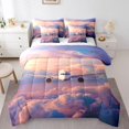 thumbnail image 1 of YST Ensemble Douillette Avion 7 Pcs Simple, Ensemble de Literie Avion 3D avec Draps pour Enfants Garçons Adultes Machine Volante Lit en Sac, Ensemble de Lit Ciel Nuages Réversible avec Douillette, Housses d'Oreiller, 1 of 1