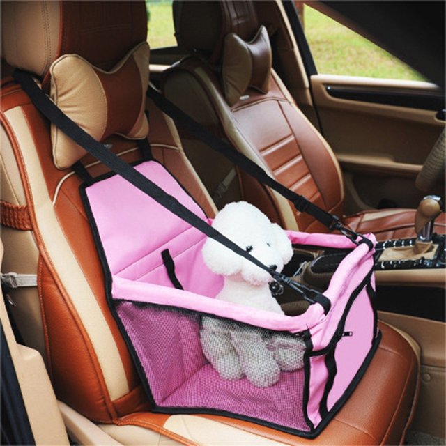 LSLJS Panier de Transport Rehausseur de Ceinture de Sécurité pour Voiture pour Animaux, Sac de Voyage pour Chien, Tapis Pliable