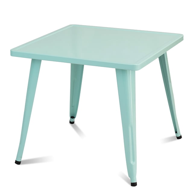 Costway Table Carrée en Acier de 27 Pieds' pour Enfants, Table d'Activités pour Jouer et Apprendre, Intérieur Extérieur