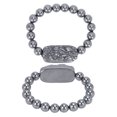 thumbnail image 3 of Terahertz Round Beads Bracelet, Elastic Rope Unblock Meridians Promote Blood Circulation Natural Terahertz Bracelet  For Wrist, 3 of 8