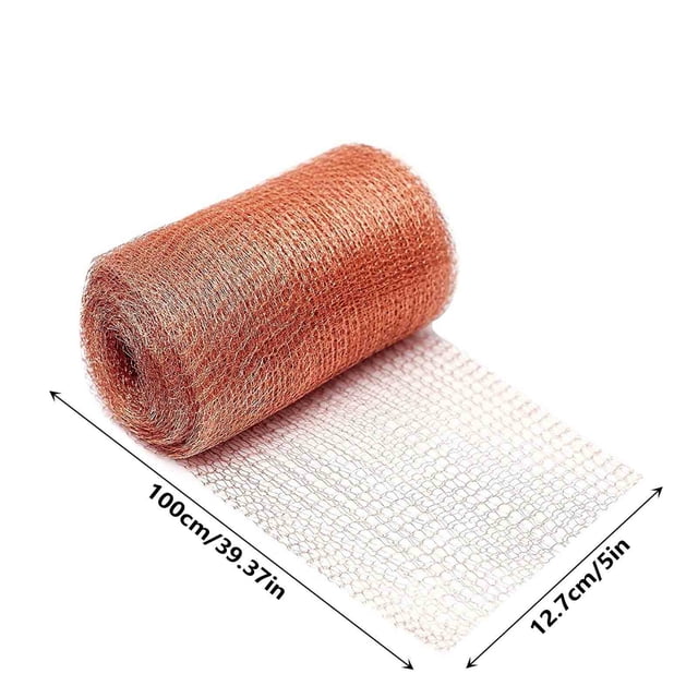 Kbndieu Garden Copper Wire Mesh Copper Mesh Slug Repellent Copper Mesh for Control 5in X 3Ft Slug Nematodes Snail Repellent Double Layer Knit Copper Mesh Control for Mouse Home Essentials