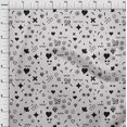 thumbnail image 4 of oneOone Cotton Poplin Twill Light Gray Fabric Doodle Craft Projects Decor Fabric Printed By The Yard 56 Inch Wide, 4 of 4