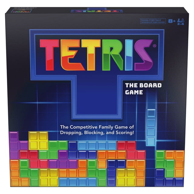Spin Master Games, Tetris: The Board Game, Play the Classic Puzzle Game Tetris in Real Life, Multiplayer Head-to-Head Puzzle Challenge for Kids, Adults & Family, 2-4 Players, for Ages 8 & Up