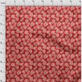 thumbnail image 4 of oneOone Cotton Poplin Red Fabric Tropical Leaf Craft Projects Decor Fabric Printed By The Yard 42 Inch Wide, 4 of 5