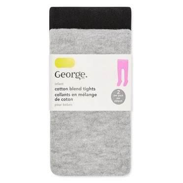 Lot de 2 paires de collants en mélange de coton George pour bébés filles