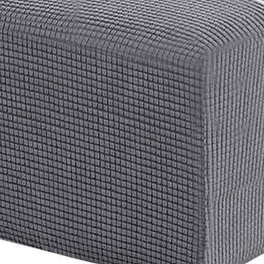 mmirethe Housse de Tabouret Carrée en Polyester Haute Élasticité Ne Se Décolore Pas Facilement Facile à Installer Housse de Pouf Extensible Café Clair P