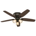 thumbnail image 1 of Hunter Builder Low Profile 52" Indoor Ceiling Fan with Light Kit, New Bronze, 1 of 9