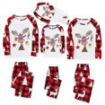 thumbnail image 4 of Curenmufel Pyjamas de Noël Assortis Pyjamas de Noël pour la Famille Pyjamas de Noël pour la Famille Ensembles Assortis de Pyjamas de Noël Tenue de Nuit des Fêtes Jammies (Rouge,P), 4 of 9