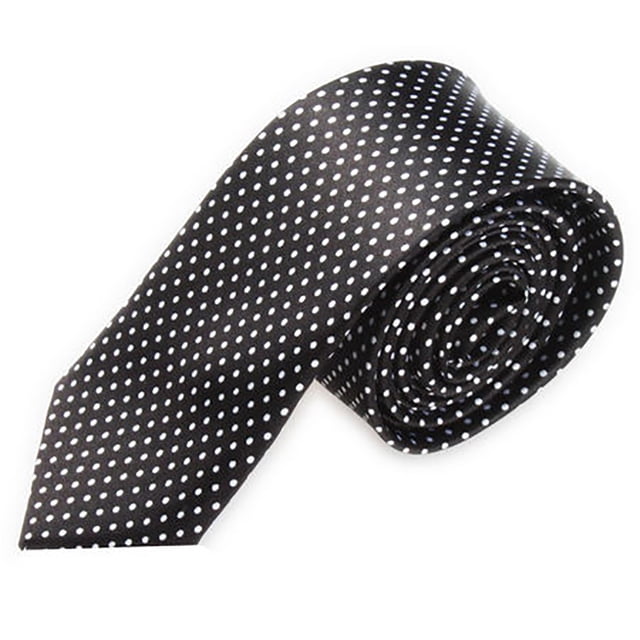 TopTie Cravate Unisexe Imprimée Black Dots Skinny Cravate