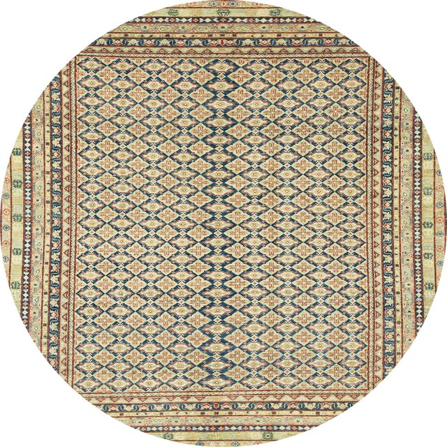 Ahgly Company Tapis d'Intérieur Ronds Abstraits Bruns Abstraits pour Aire, 3 Pieds Rond