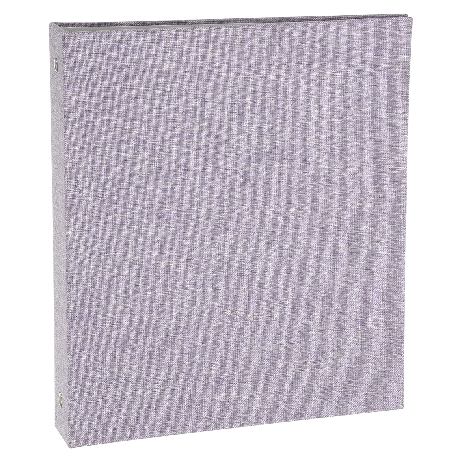 Uxcell 3 Ring Binder, A5 Size Flexible Round Binder Big Capacity Linen Planner Binder for Business Home Classroom, Light Purple