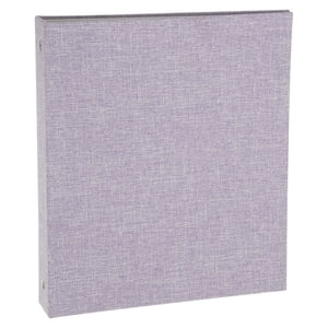 Uxcell 3 Ring Binder, A5 Size Flexible Round Binder Big Capacity Linen Planner Binder for Business Home Classroom, Light Purple