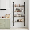 thumbnail image 4 of Costway 2 PCS 4-Tier Wall-mounted Ladder Shelf Display Bookshelf with Heavy-duty Metal Frame, 4 of 10