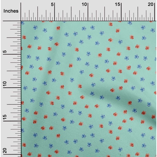 oneOone Viscose Chiffon Fabric Artistic Floral Flower Decor Fabric Printed BTY 42 Inch Wide