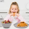 thumbnail image 2 of 24pc Wheat Straw Dinnerware Sets for 4 Lightweight & Unbreakable Dishes Microwave & Dishwasher Safe Perfect for Camping, Picnic, RV, Dorm Plates, Cups and Bowls (Gray, 24pc Set), 2 of 8