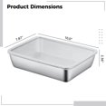 thumbnail image 4 of Stainless Steel Food Container with Lid, 10x7.9x2.2" Stackable Meal Prep Box, Leakproof Airtight Storage Box for Fridge, Oven-Safe Storage Container, 4 of 5