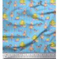 thumbnail image 1 of Soimoi Blue polyester Crepe Fabric Women,Gift Box & Tree Christmas Printed Fabric 1 Yard 42 Inch Wide, 1 of 3
