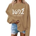 thumbnail image 2 of EGNMCR Chandails à Capuche pour Femmes, Chandails pour Femmes, Chandail d'Halloween Femmes Citrouille Café Chandails Graphiques Mignons Chandails d'Halloween Automne Chandail Col Rond Femmes Blouse, 2 of 6
