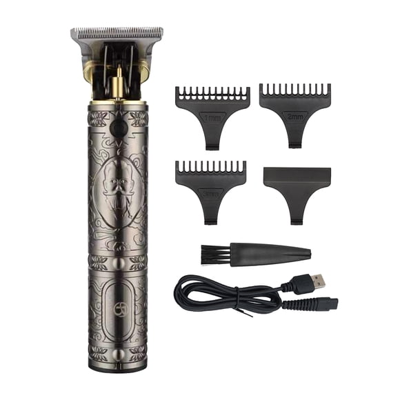 Zootealy Men Hair Clippers Cordless Barber Clipper Hair Cutting Kit Beard Trimmer Haircut Grooming Set T-Blade Trimmer USB Electric Beard Trimmer
