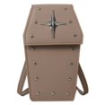 thumbnail image 1 of Retro Gothic Coffin Shape Purses Clutches Women Halloween Handbag Crossbody Bags, 1 of 9